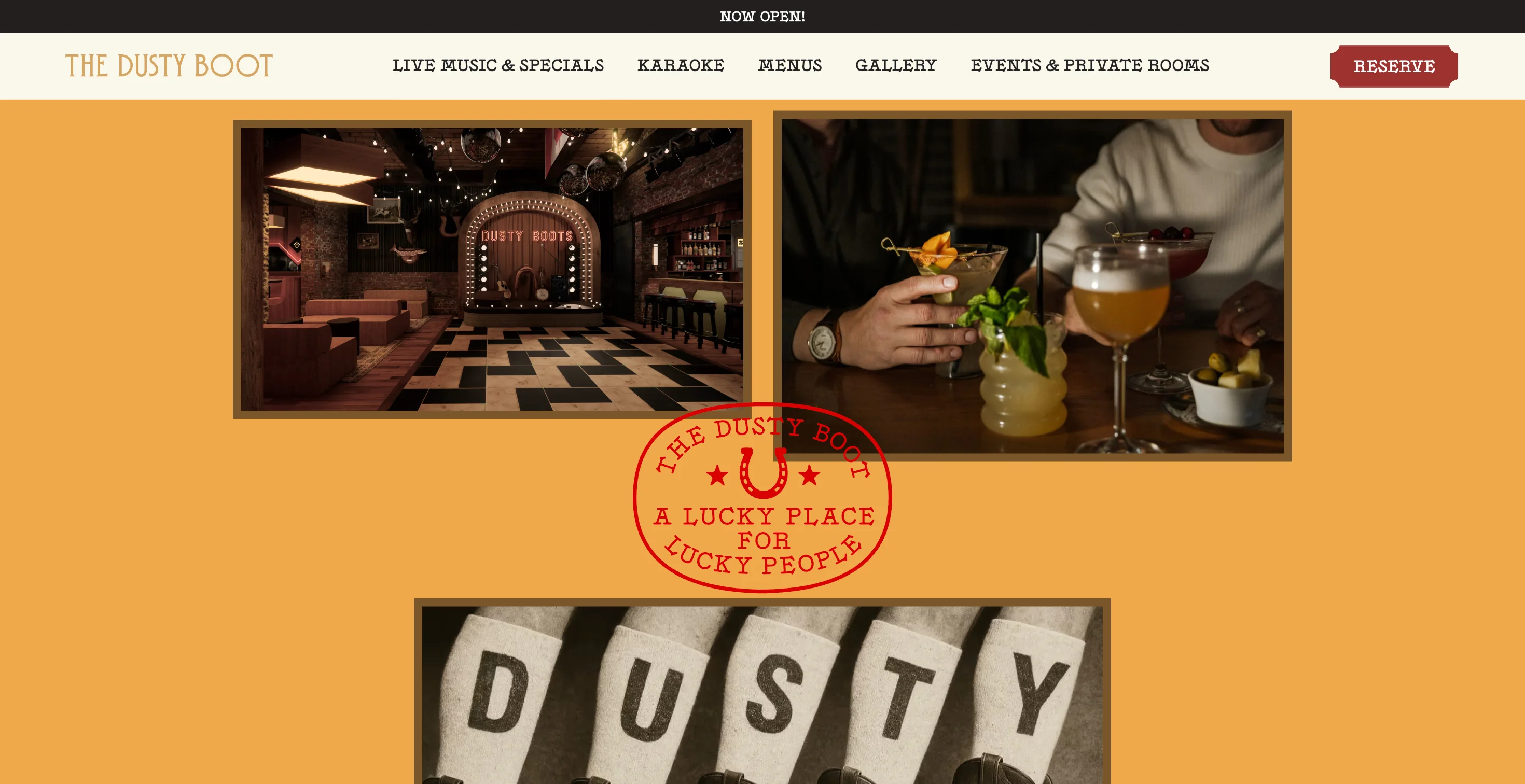 The Dusty Boot Saloon & Dance Hall — Food & Beverage project