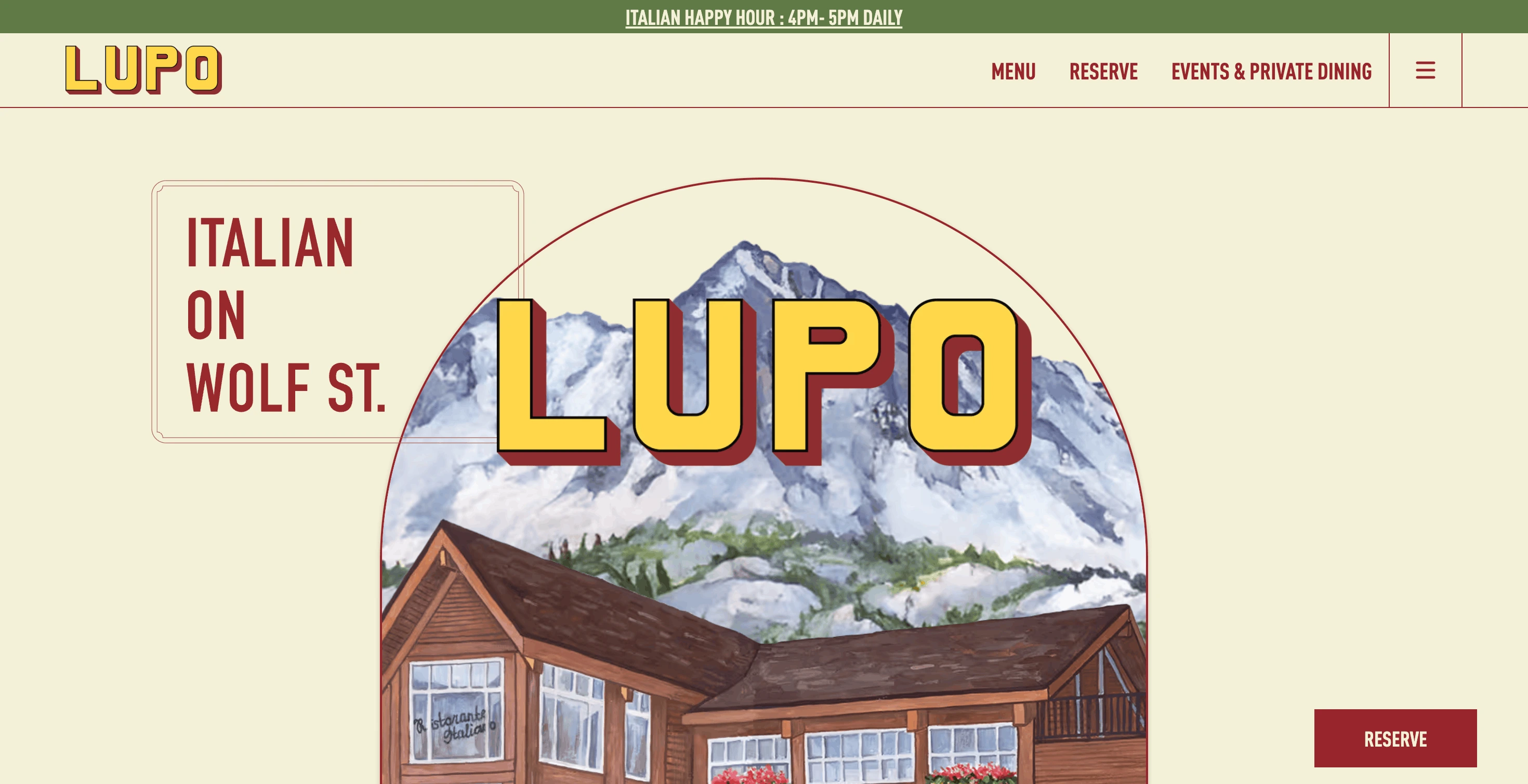 LUPO Italian Ristorante — Food & Beverage project
