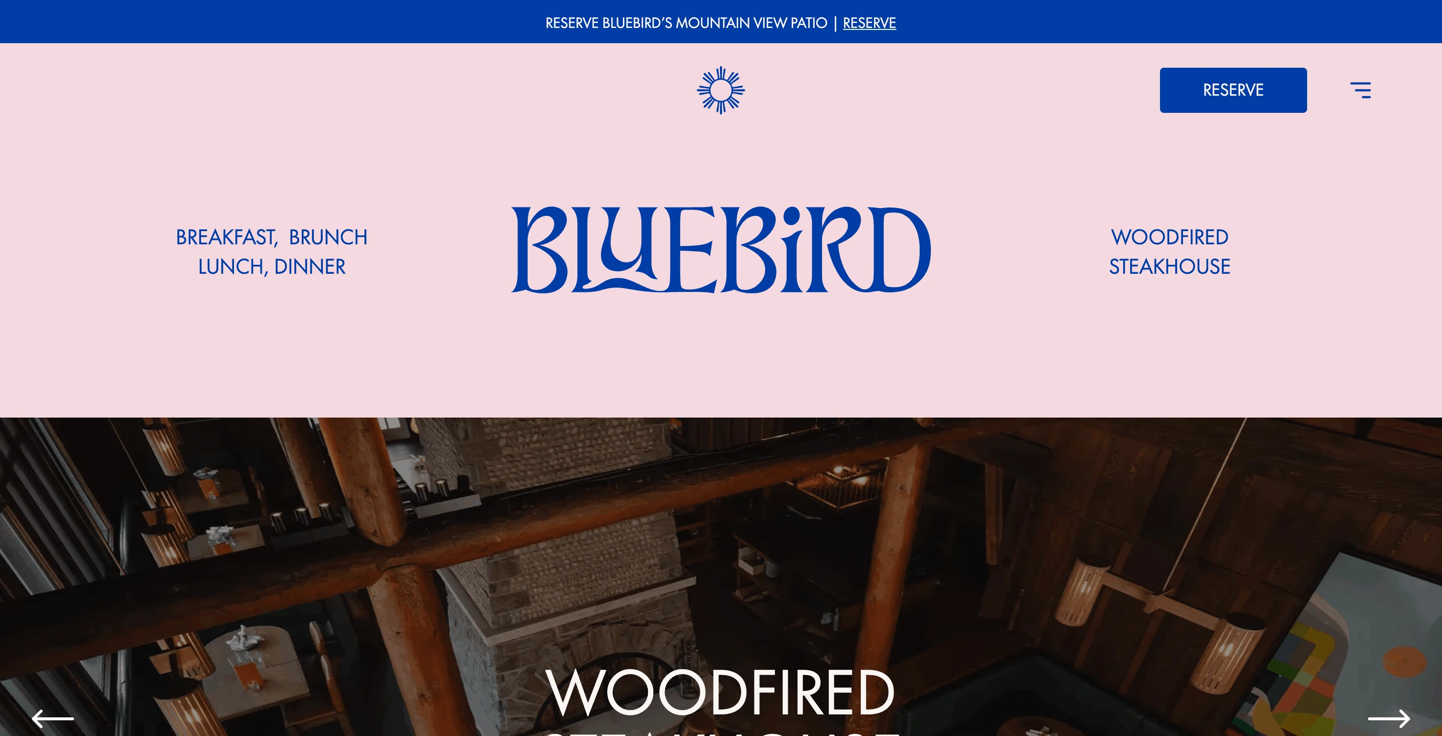 Bluebird Woodfired Steakhouse — Food & Beverage project