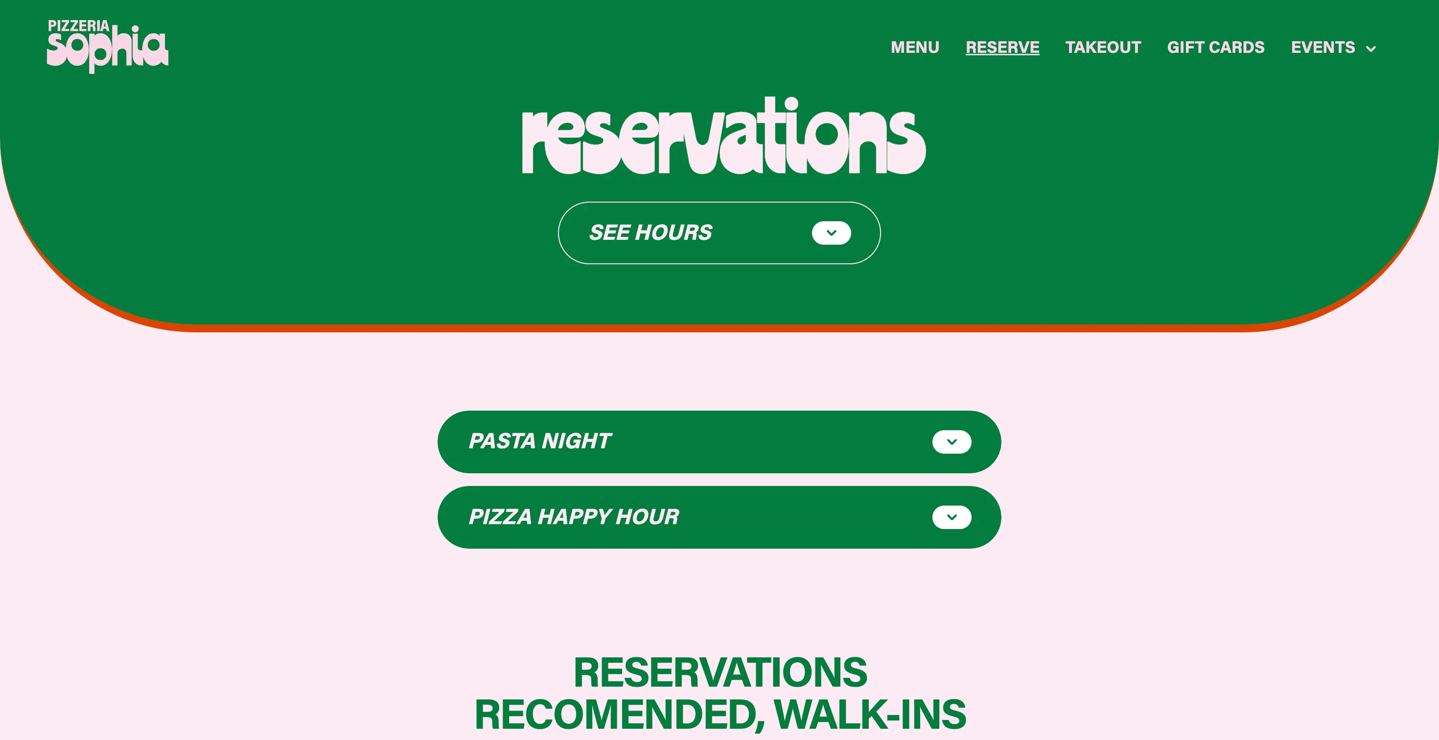 Pizzeria Sophia — Food & Beverage project
