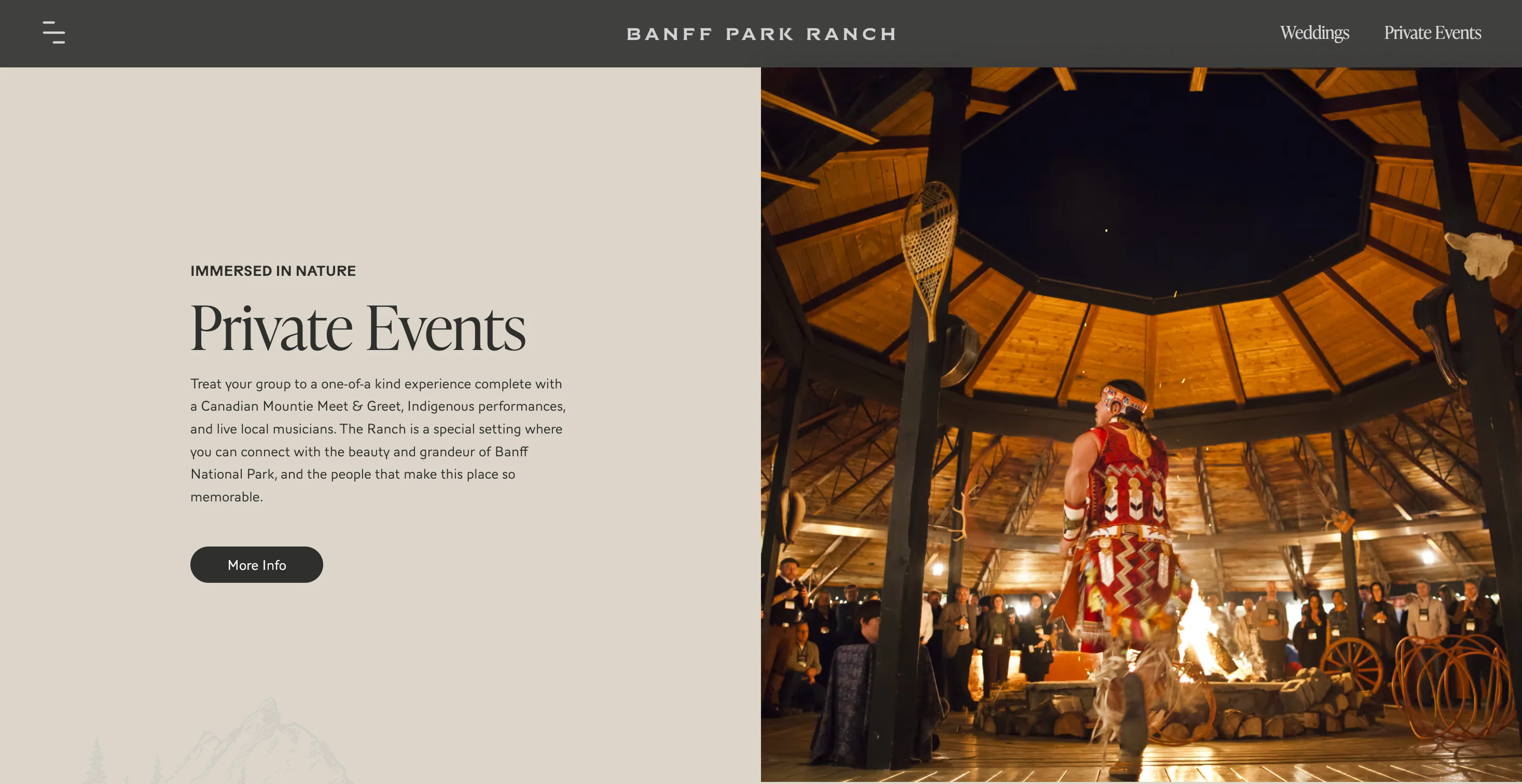 Banff Park Ranch — Events & Weddings project