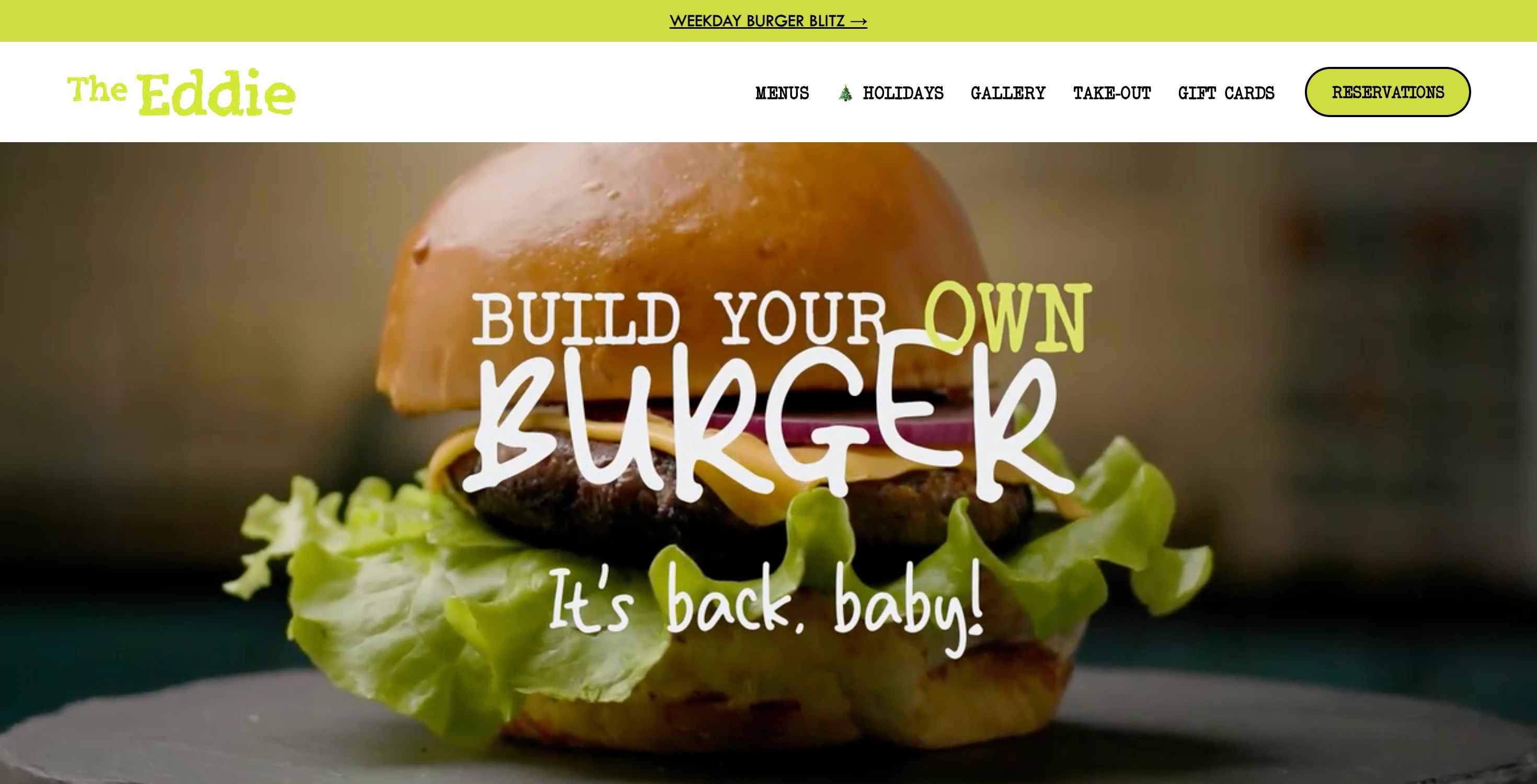 Eddie Burger + Bar — Food & Beverage project